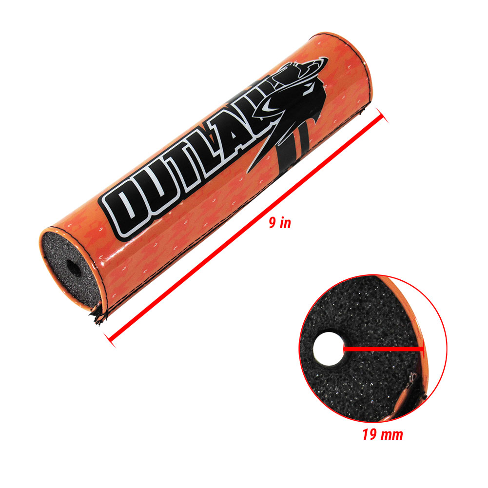 Outlaw Racing Handlebar Pad Crossbar Cushion ATV Motorcycle DirtBike 8.9"" Orang - Picture 3 of 8