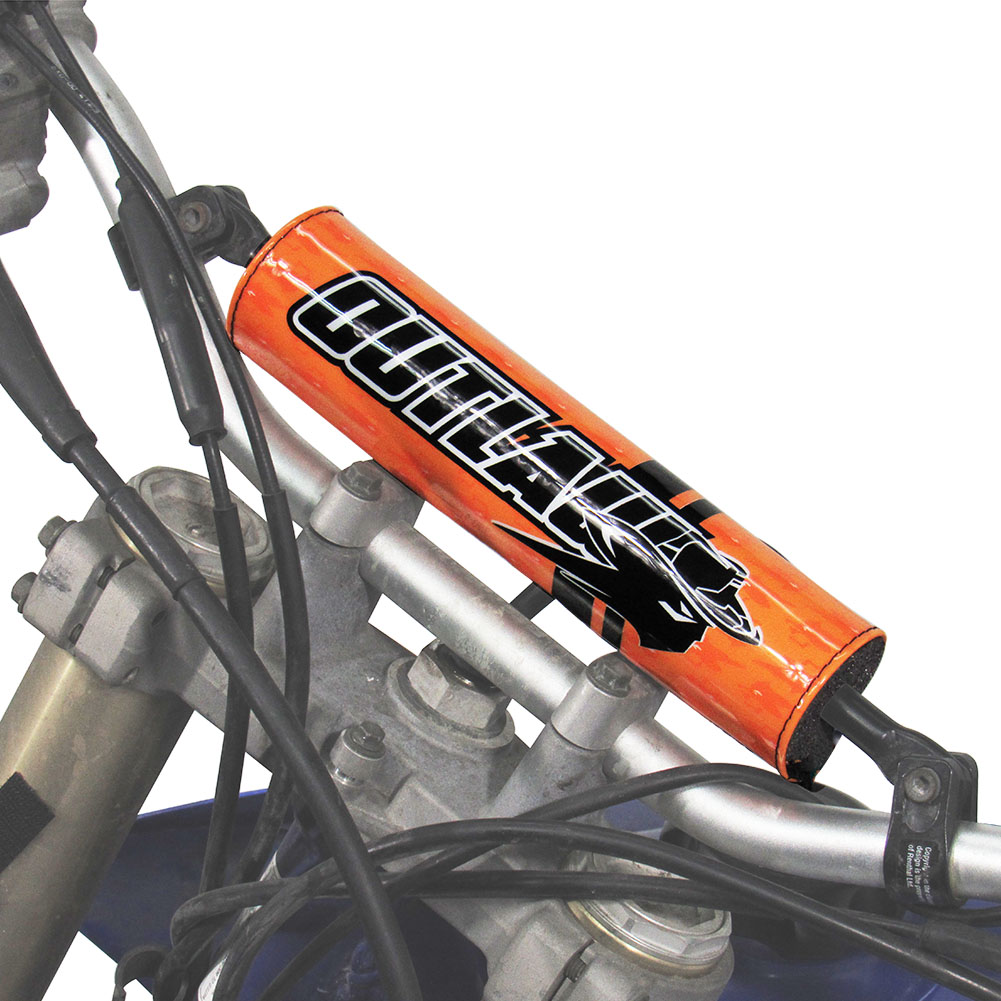Outlaw Racing Handlebar Pad Crossbar Cushion ATV Motorcycle DirtBike 8.9"" Orang - Picture 7 of 8