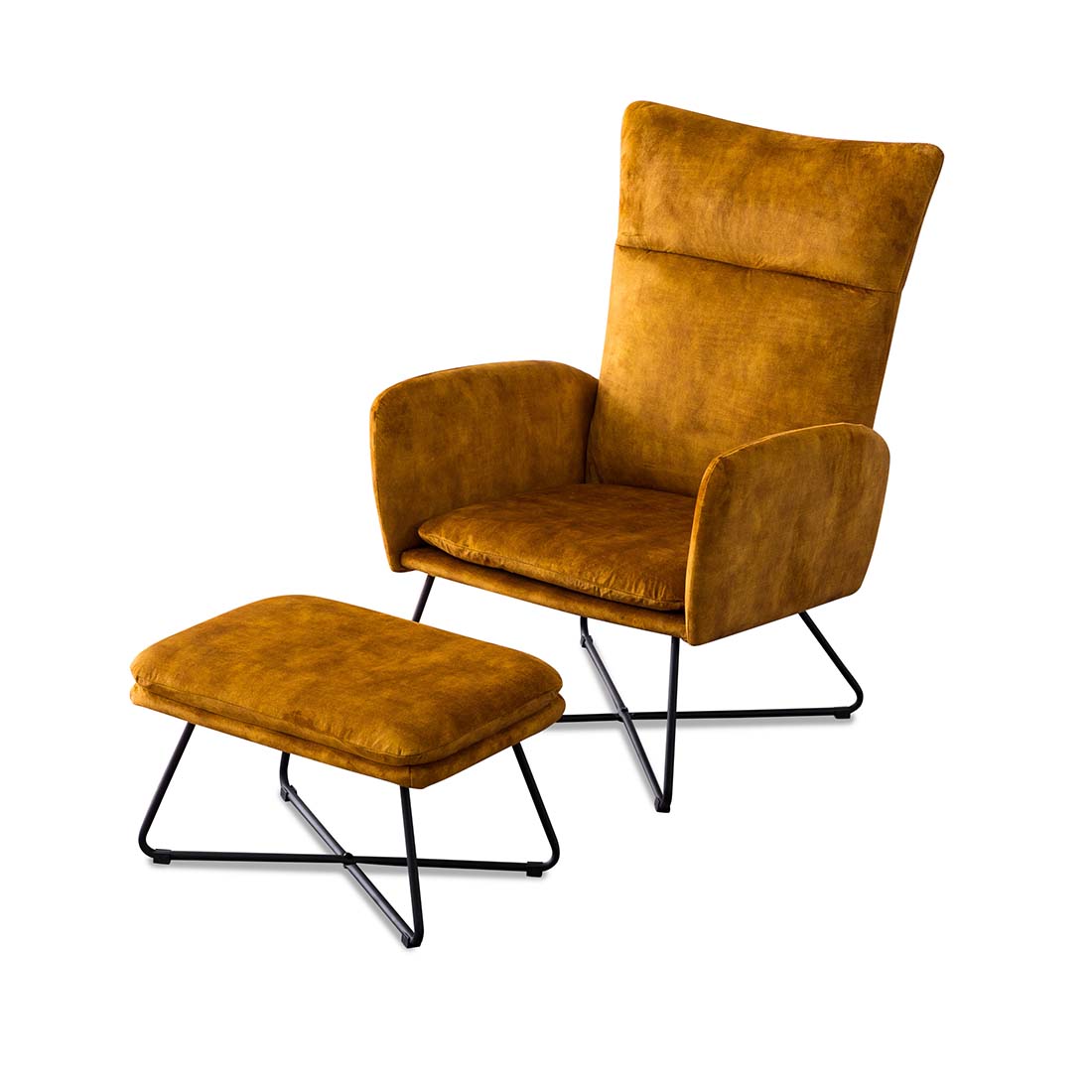 Ingrid Antique Velvet Occasional Large Lounge Accent Chair Living Room