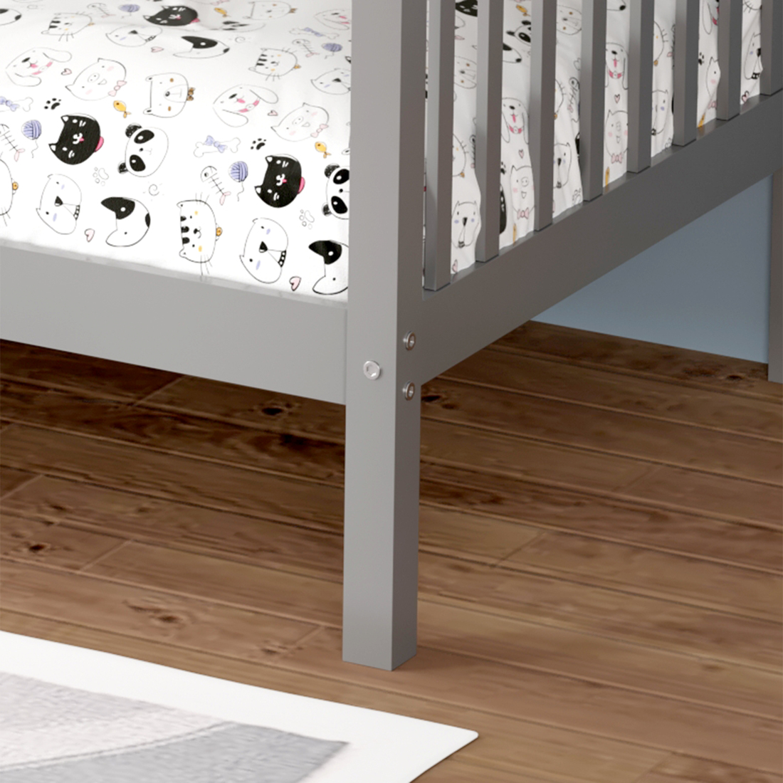 OLIVER GREY WOODEN SINGLE BUNK BED FRAME - Picture 13 of 15