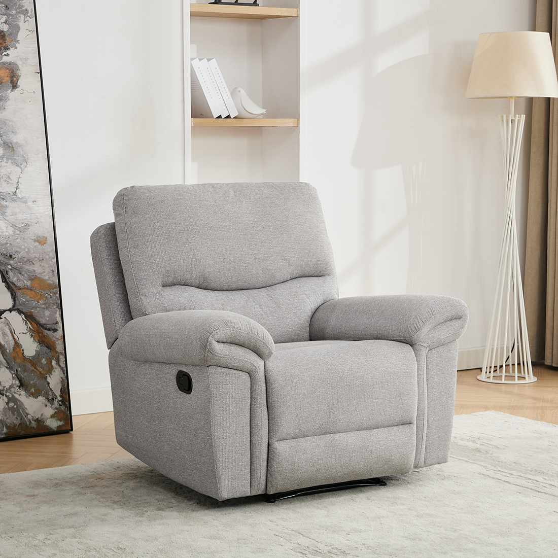 FOSSE MANUAL RECLINER FABRIC MODERN LIVING CHAIR