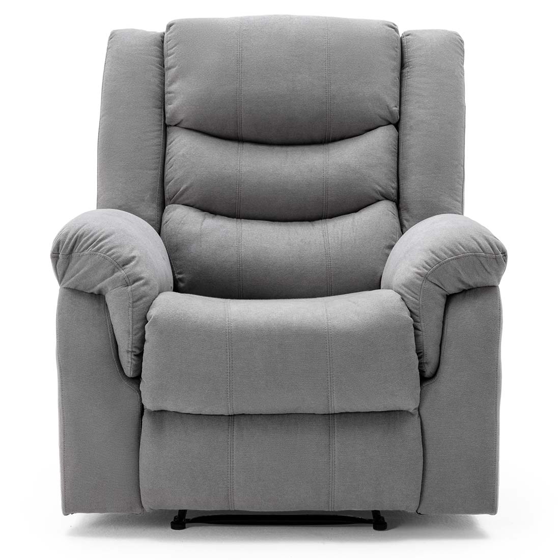SEATTLE MANUAL 1 SEATER FABRIC RECLINER 3+2+1 SUITE SOFA ARMCHAIR SET GREY