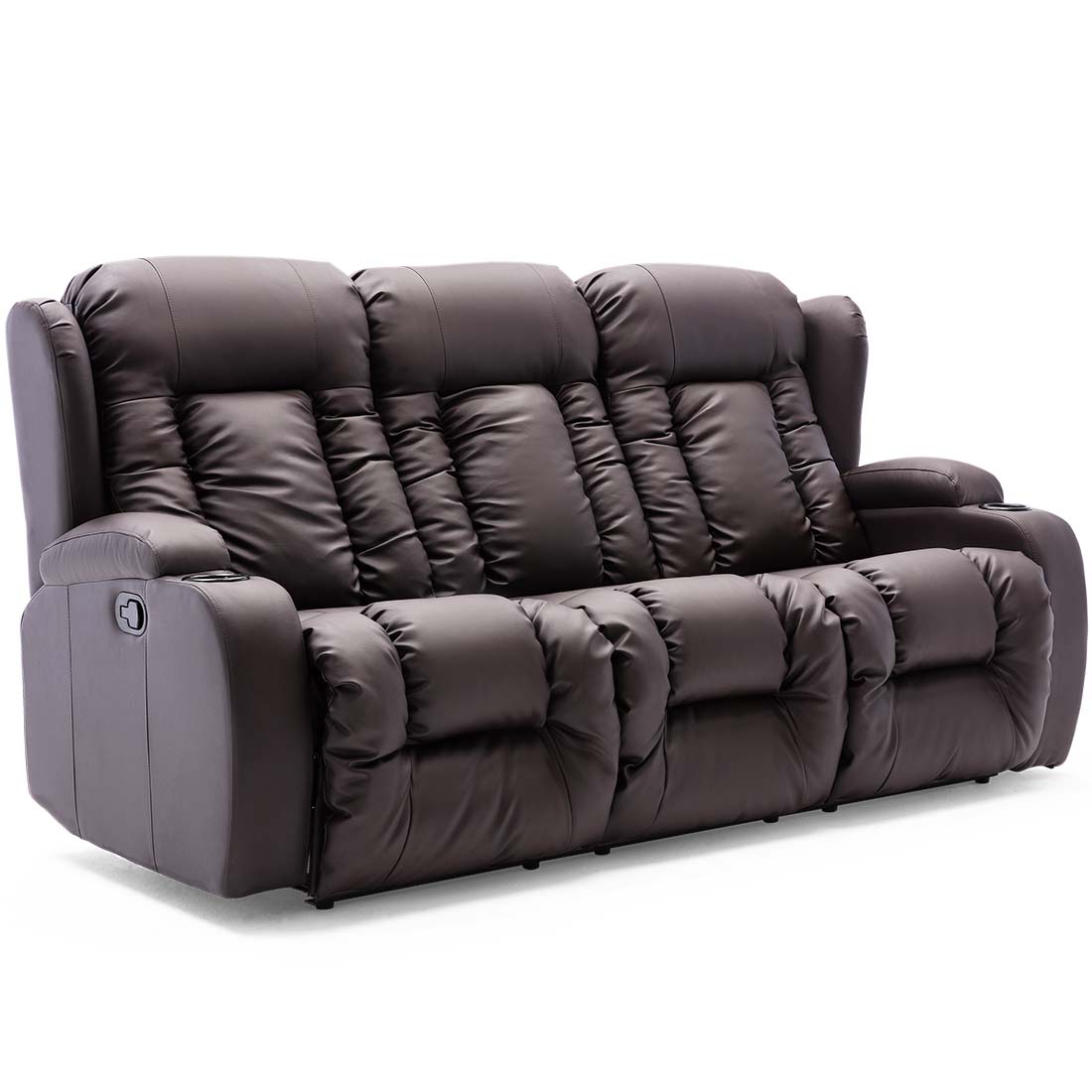 CAESAR HIGH BACK BOND GRADE LEATHER RECLINER 3+2+1 SUITE SOFA ARMCHAIR SET