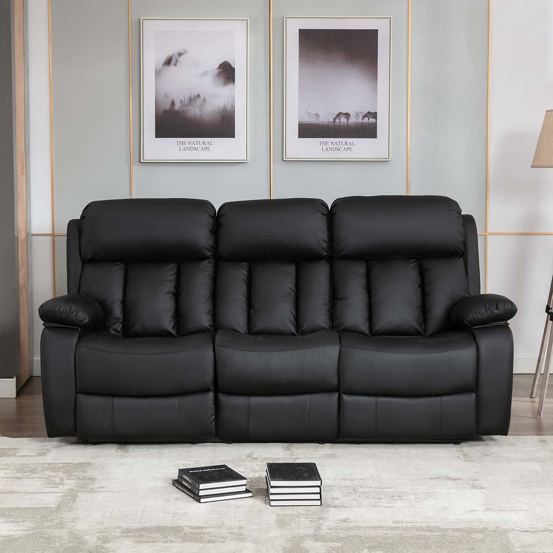 CHESTER HIGH BACK ELECTRIC BOND GRADE LEATHER RECLINER 3+2+1 SOFA ...