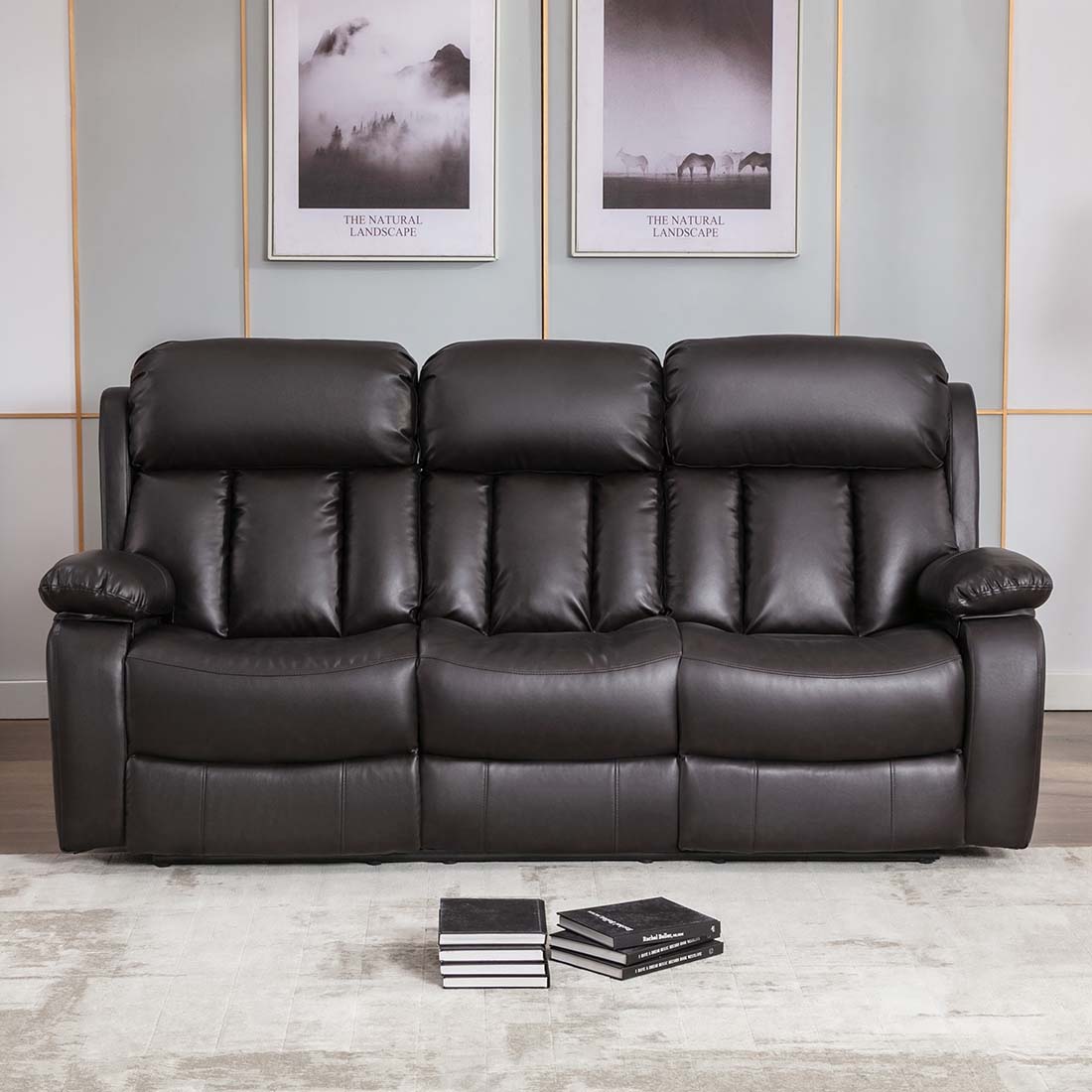 CHESTER HIGH BACK ELECTRIC BOND GRADE LEATHER RECLINER 3+2+1 SOFA ...