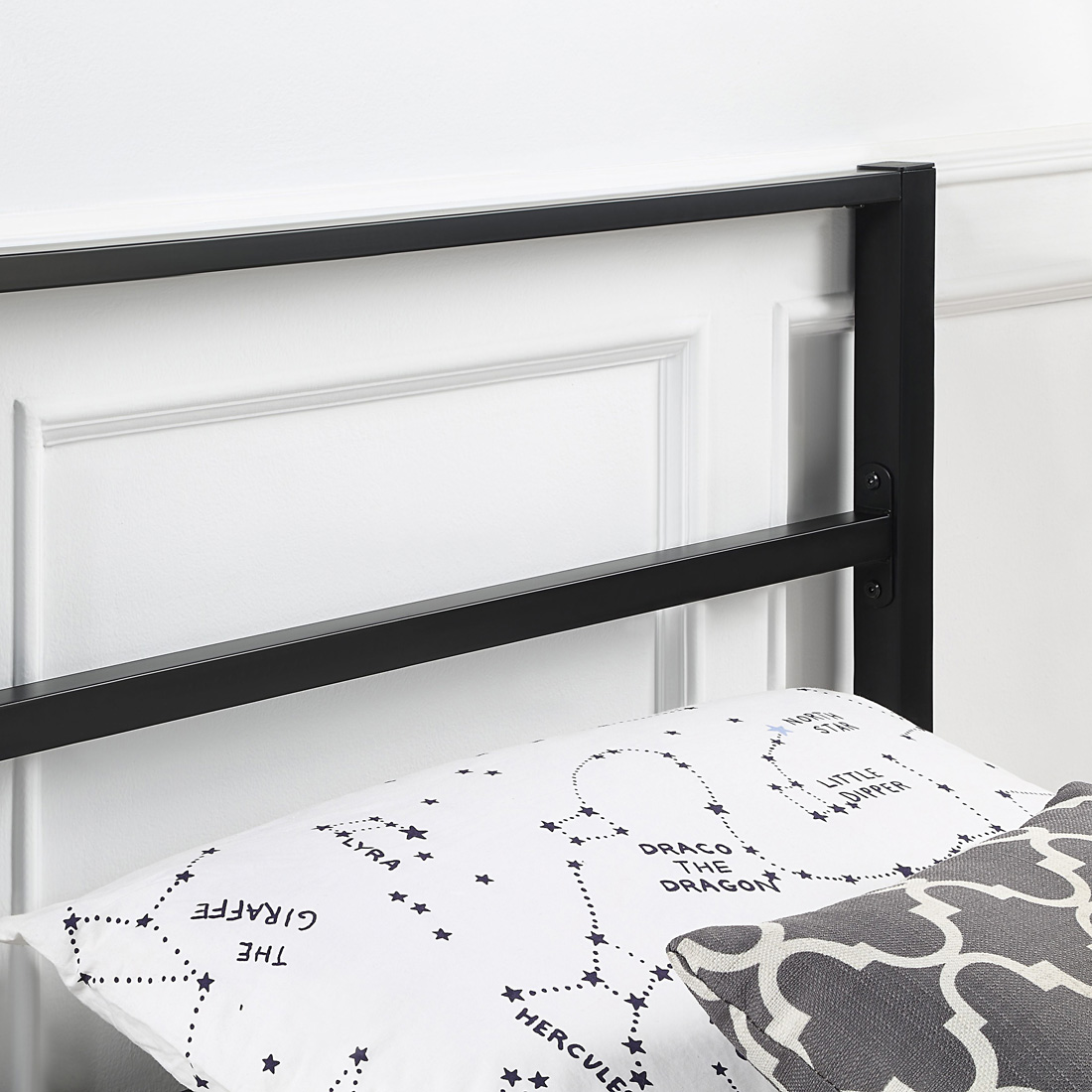 BALDOCK MODERN BLACK METAL BED FRAME - SINGLE, SMALL DOUBLE, DOUBLE - Picture 18 of 28