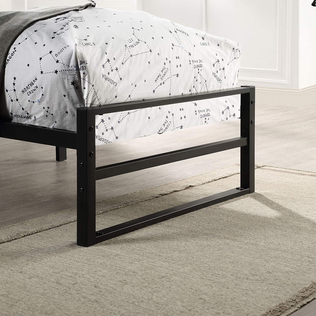 BALDOCK MODERN BLACK METAL BED FRAME - SINGLE, SMALL DOUBLE, DOUBLE - Picture 19 of 28