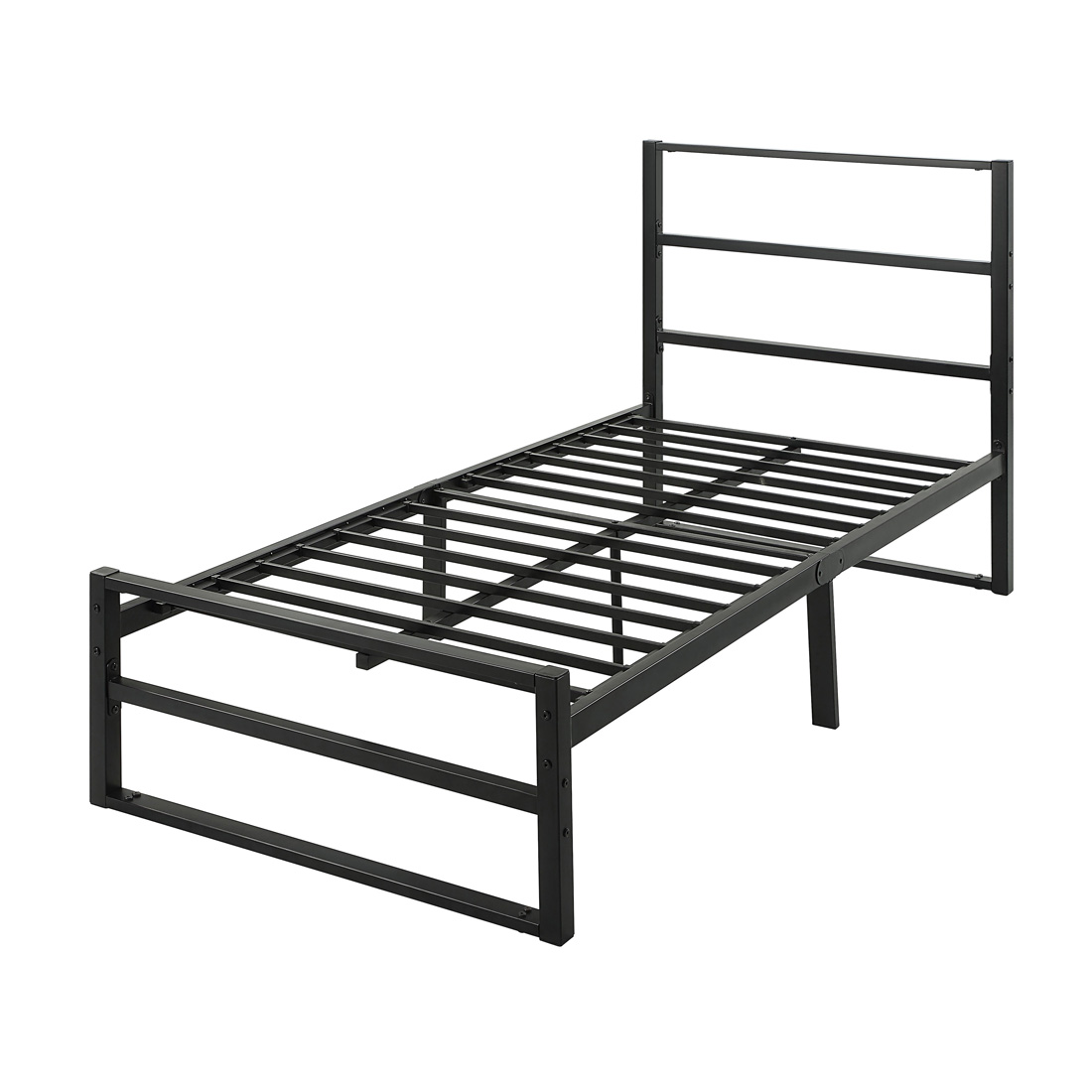 BALDOCK MODERN BLACK METAL BED FRAME - SINGLE, SMALL DOUBLE, DOUBLE - Picture 20 of 28
