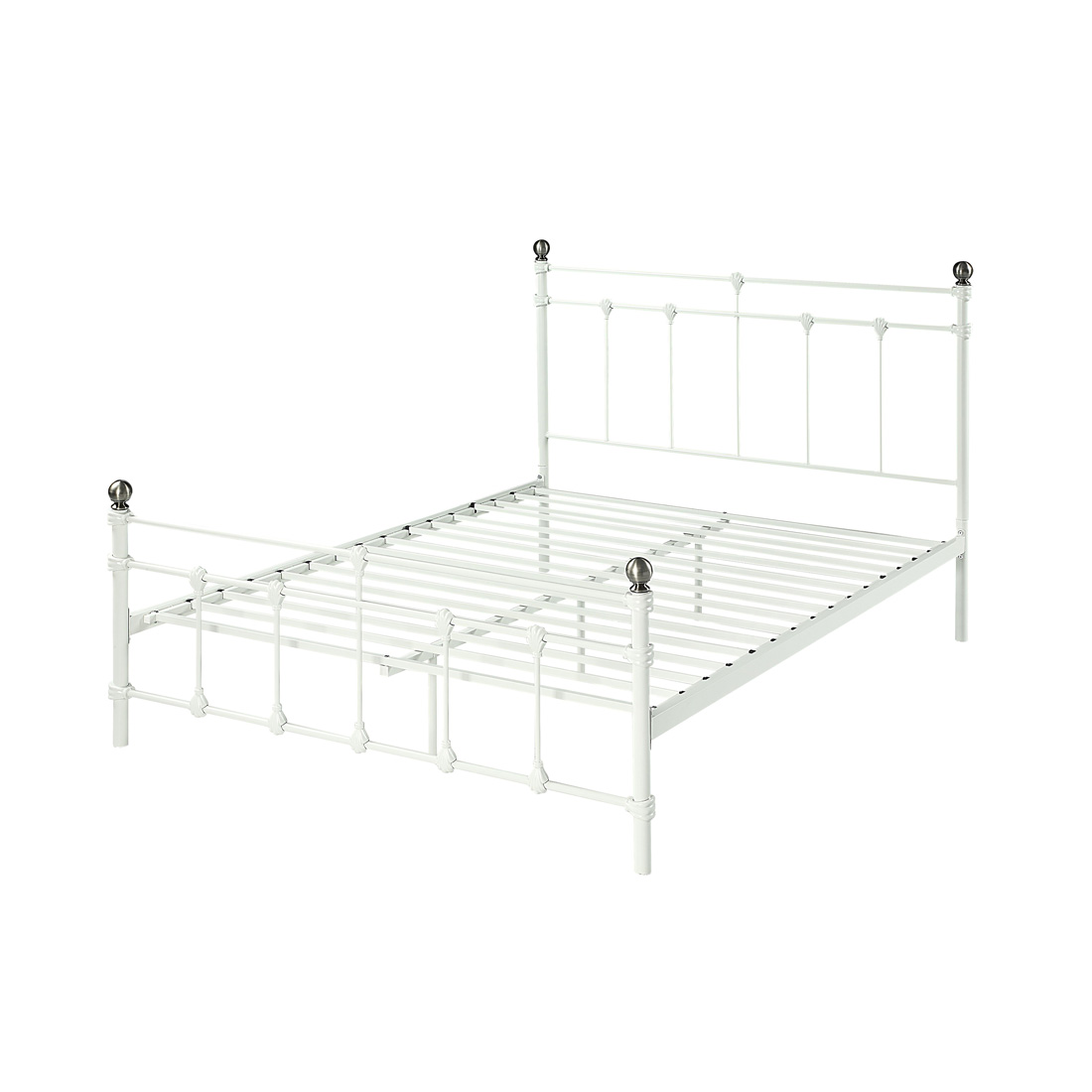 BAYFORD TRADITIONAL METAL BED FRAME - BLACK-BRASS-WHITE - SINGLE TO KING SIZE - Picture 26 of 27