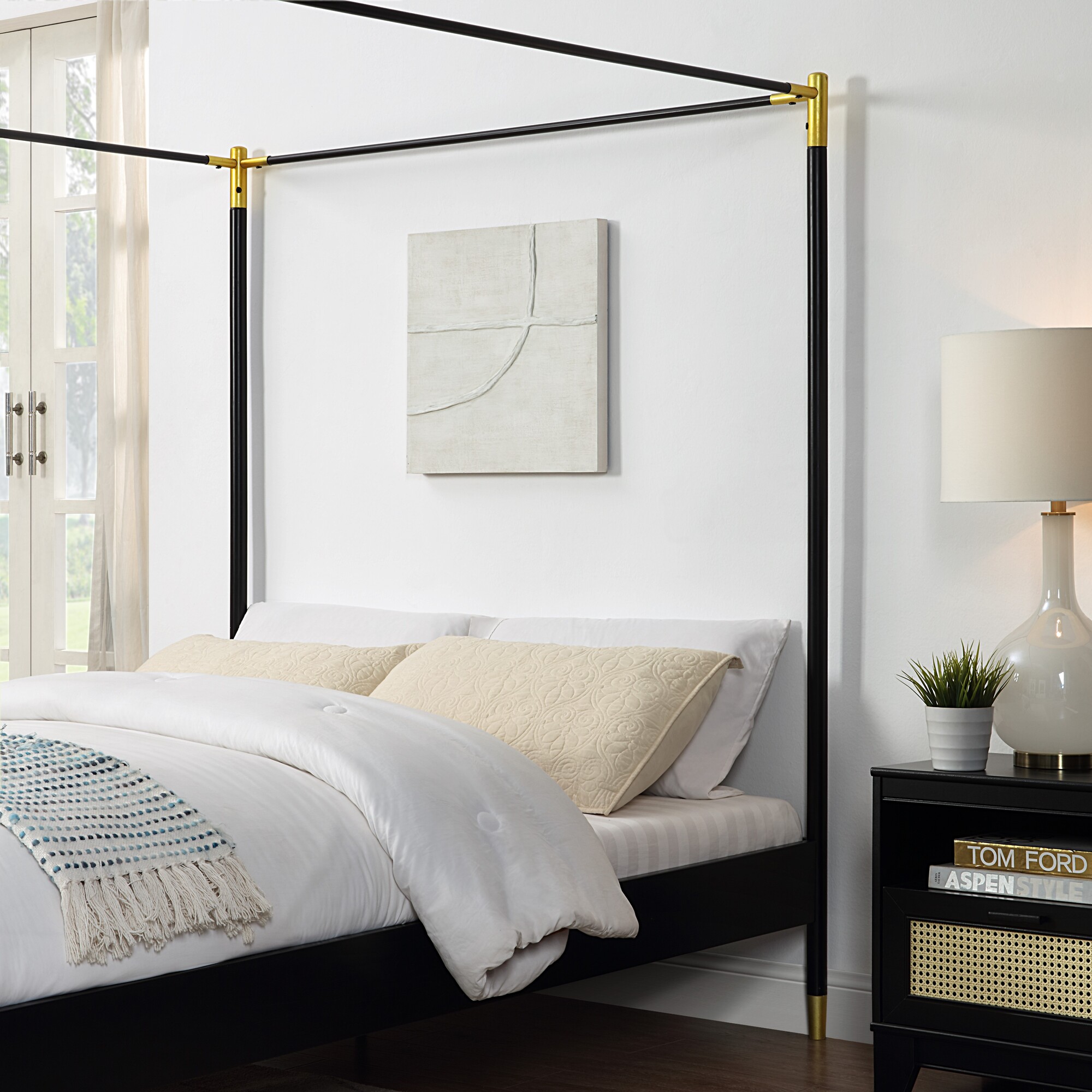 CODICOTE MODERN BEDROOM 4 POSTER BED FRAME - SMALL DOUBLE/DOUBLE/KING - Picture 12 of 29