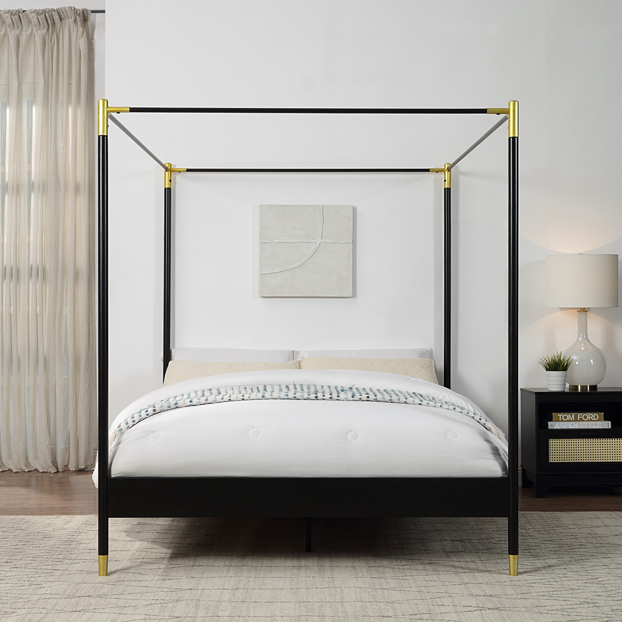 CODICOTE MODERN BEDROOM 4 POSTER BED FRAME - SMALL DOUBLE/DOUBLE/KING - Picture 24 of 29
