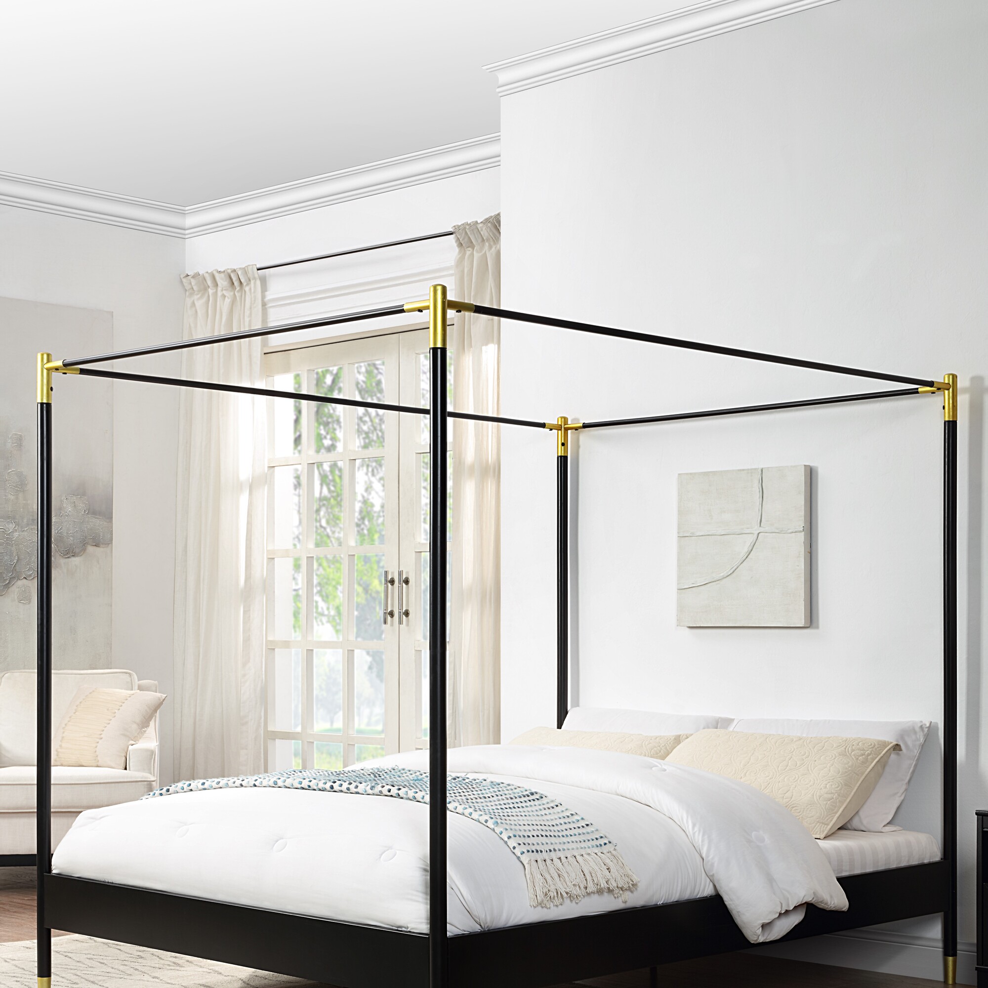 CODICOTE MODERN BEDROOM 4 POSTER BED FRAME - SMALL DOUBLE/DOUBLE/KING - Picture 26 of 29