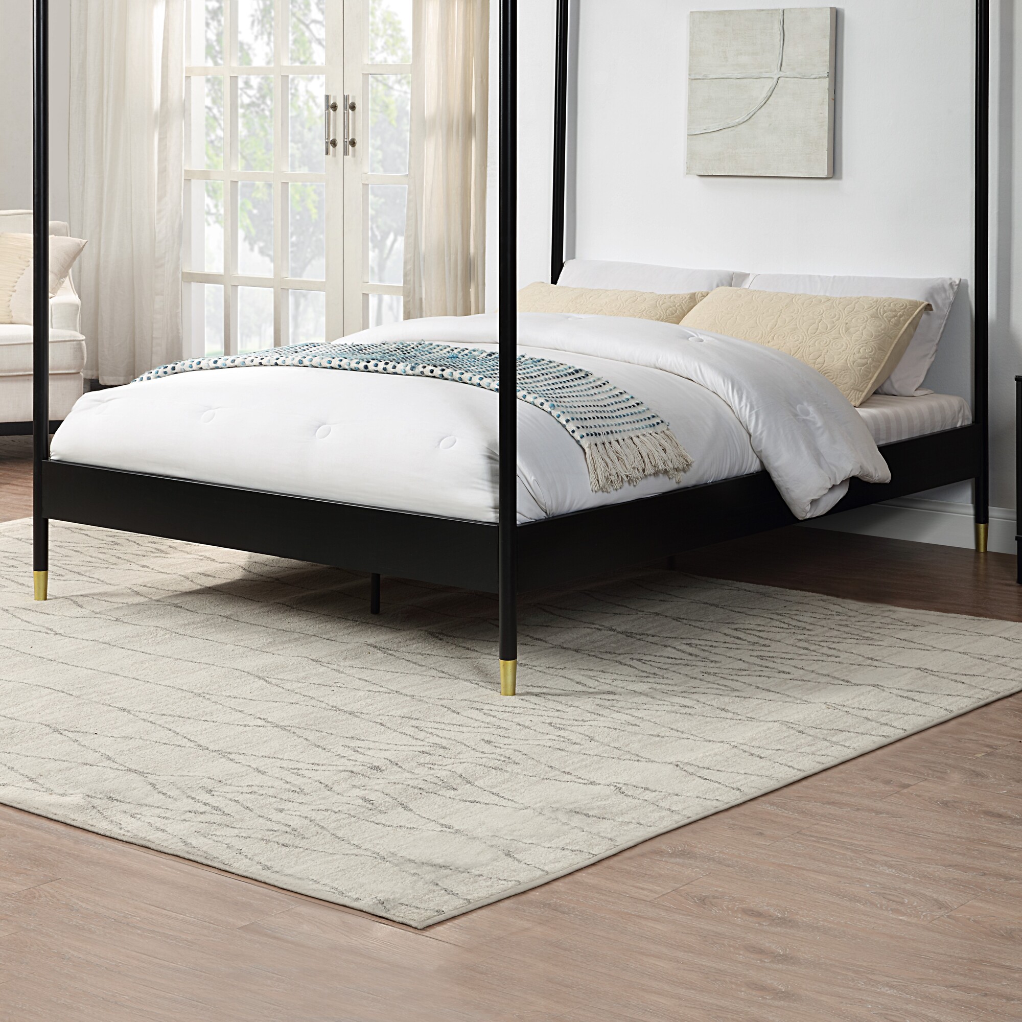 CODICOTE MODERN BEDROOM 4 POSTER BED FRAME - SMALL DOUBLE/DOUBLE/KING - Picture 27 of 29