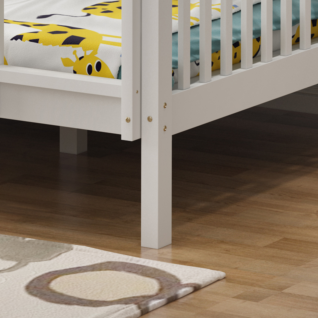 NOAH WHITE WOODEN TRIPLE SLEEPER BUNK BED SINGLE & DOUBLE - Picture 56 of 71
