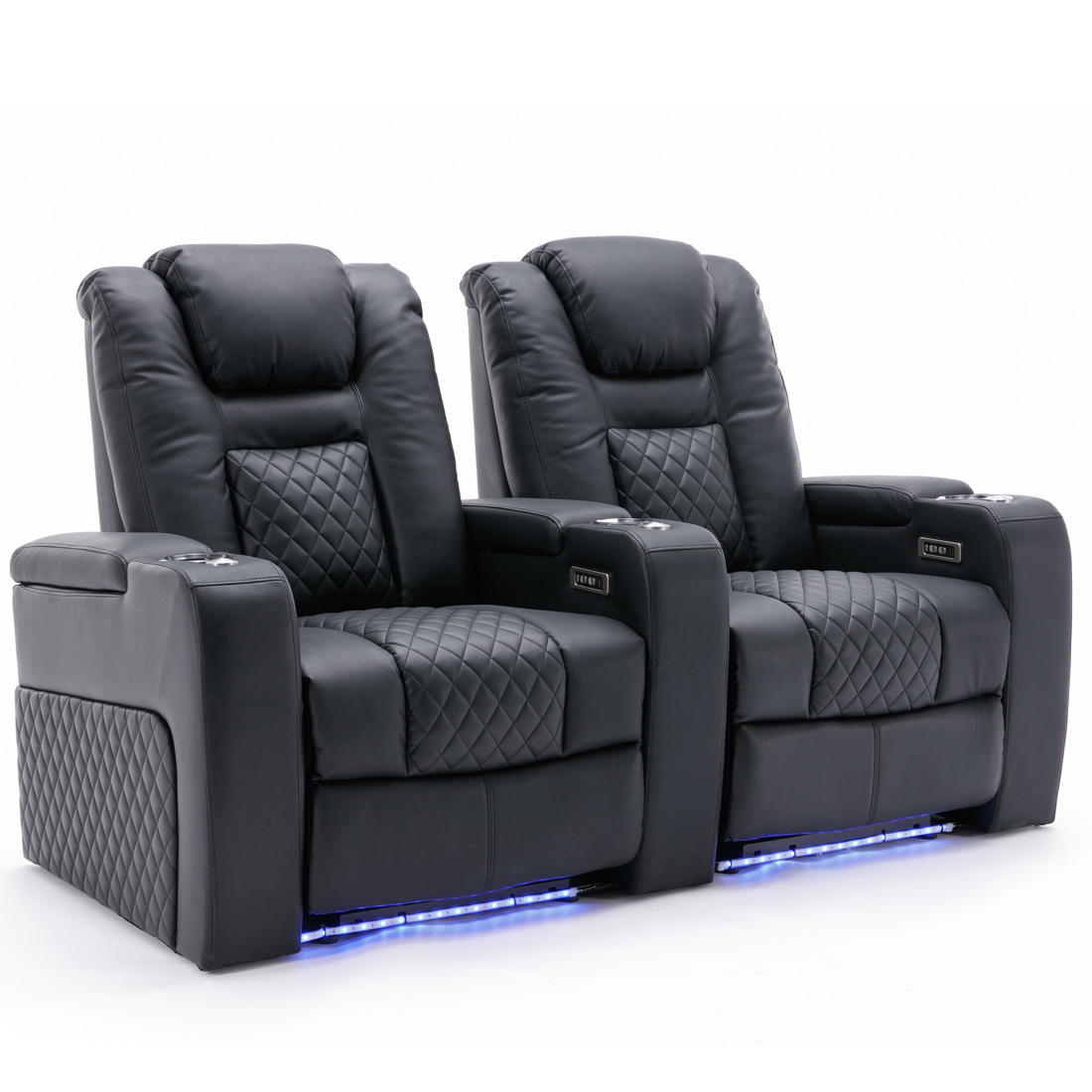 BROADWAY ELECTRIC RECLINER CINEMA CHAIR 1,2,3 & 4 SEATER AIR LEATHER SOFA